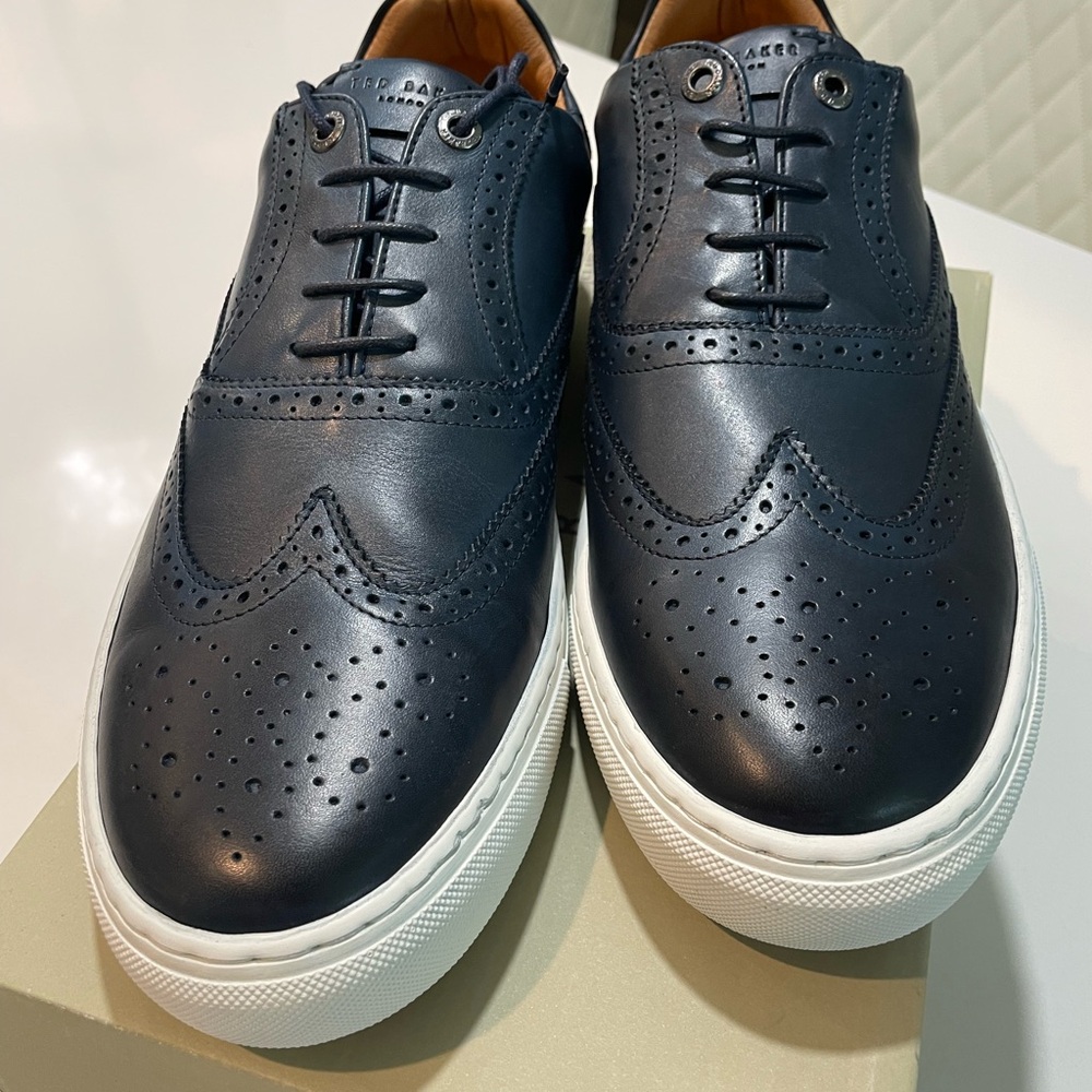 Men's Navy Brogue Shoes